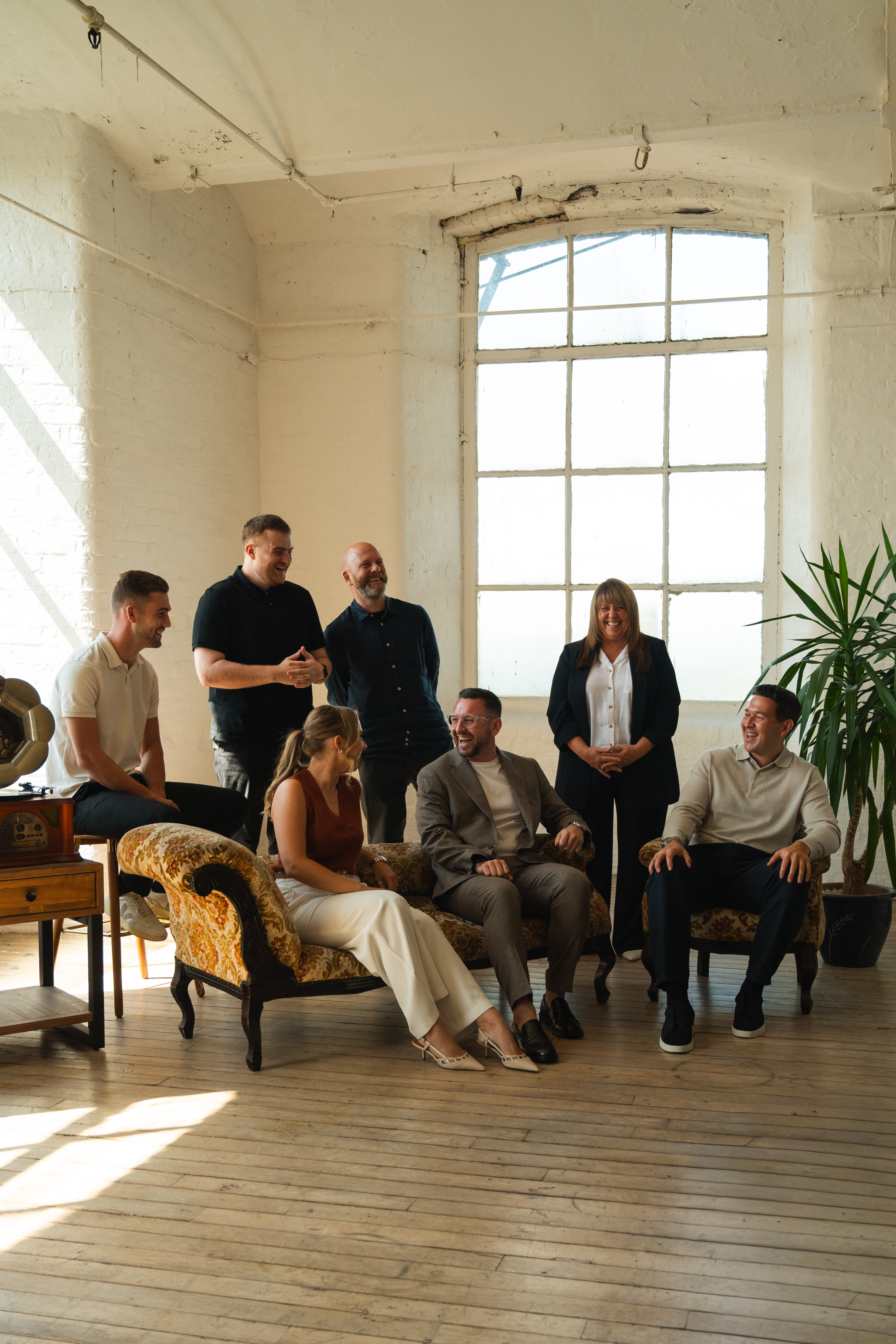 The Word On The Street team in a sunlit studio